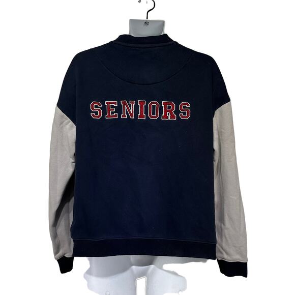 dubai american acadamy snap button front sweatshirt jacket size M - Picture 1 of 6